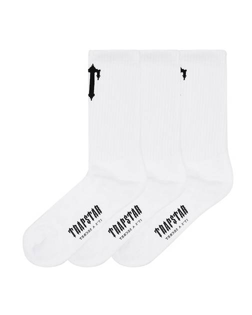 Trapstar London 3 Pack Irongate T Socks Bílé | TS-65194
