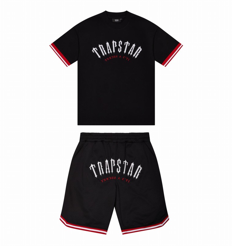 Trapstar London Arch Mesh Shorts Černé | TS-64925