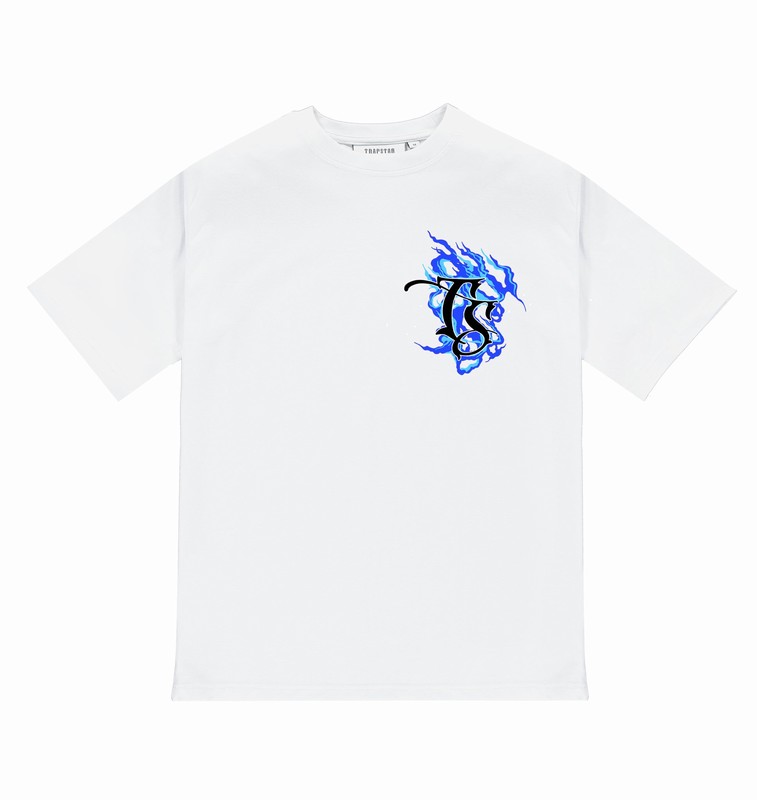 Trapstar London Chrome Flame SS23 Bílé | TS-65034