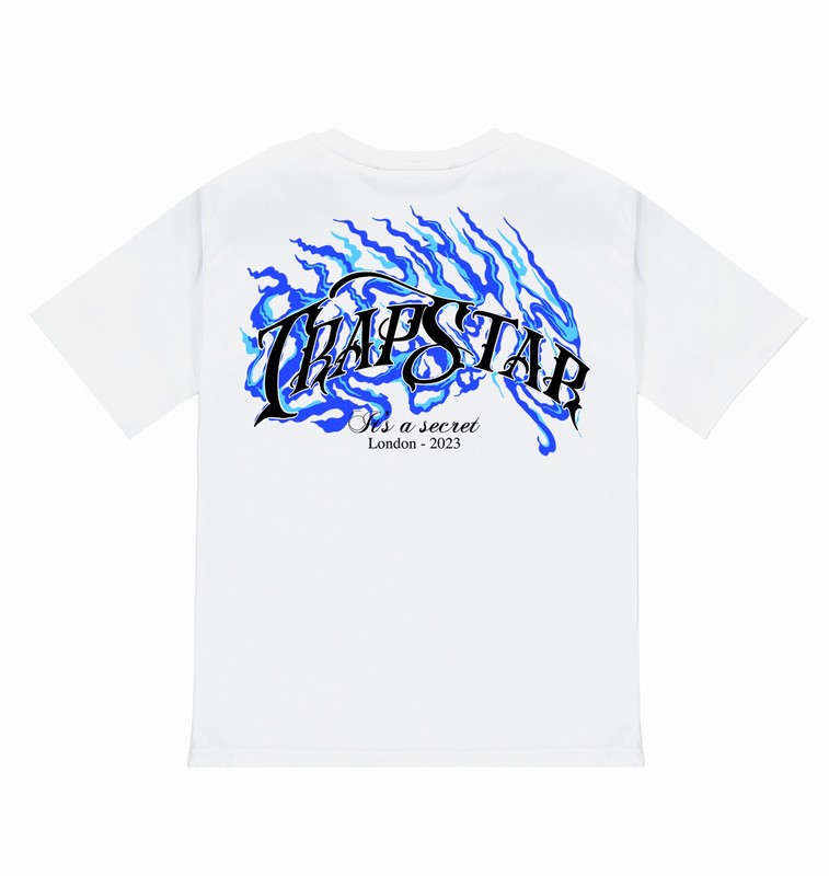 Trapstar London Chrome Flame SS23 Bílé | TS-65034