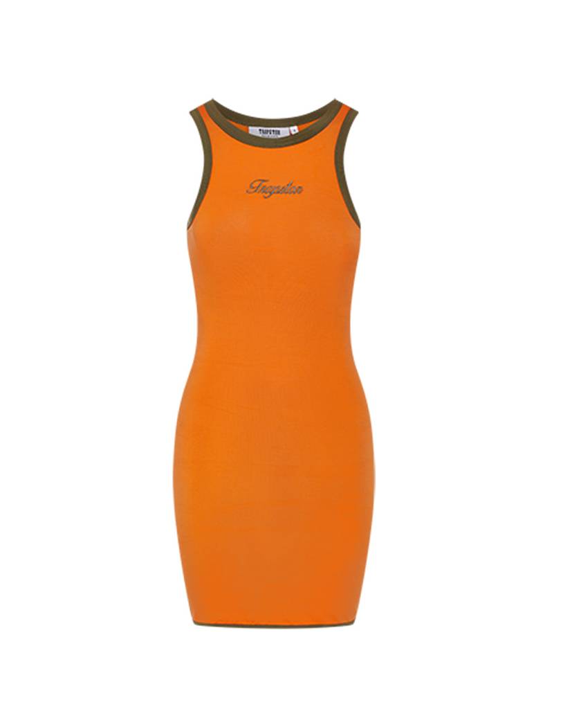Trapstar London Contrast Racer Dress Oranžové Hnědožlutý | TS-65108