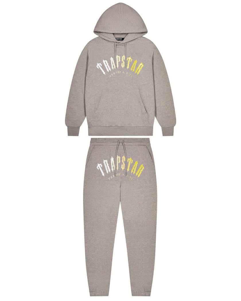 Trapstar London Decoded Hooded Gel Tracksuit Šedé | TS-65383