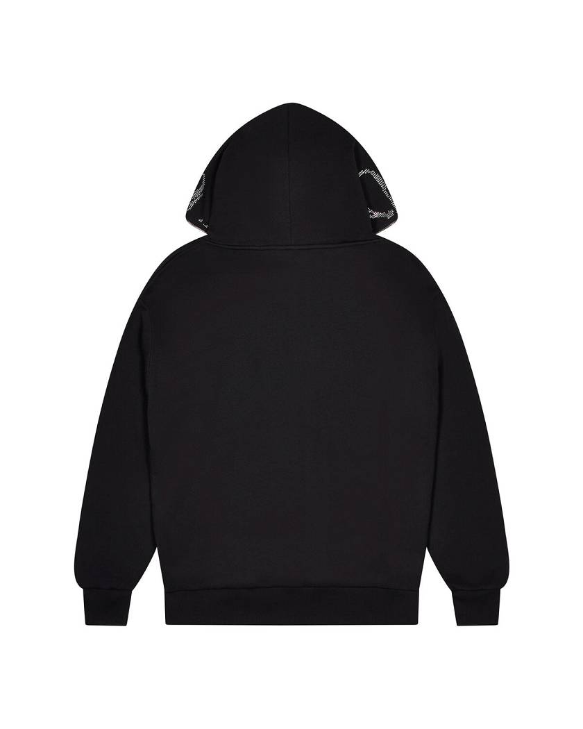 Trapstar London Decoded Skull Diamante Hoodie Černé | TS-65392