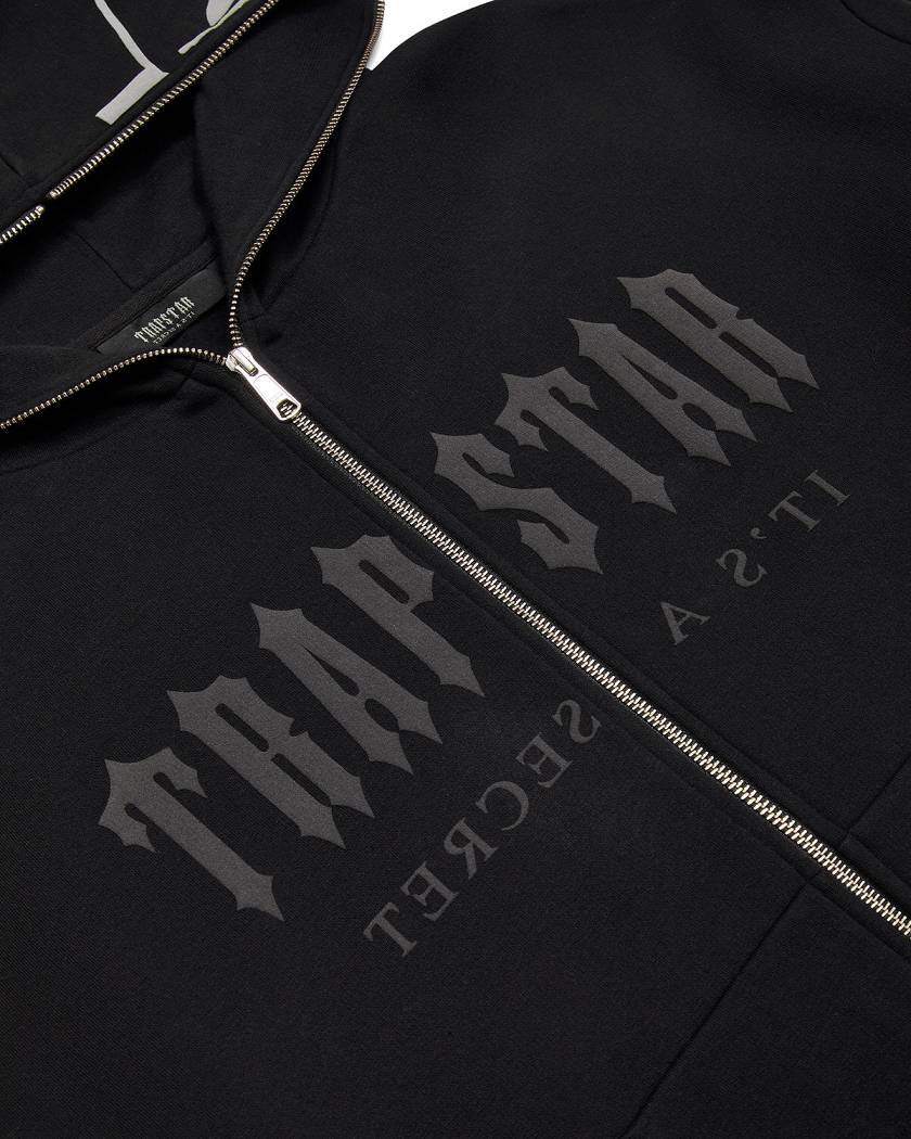 Trapstar London Decoded Skull Rider Hoodie Černé | TS-65341