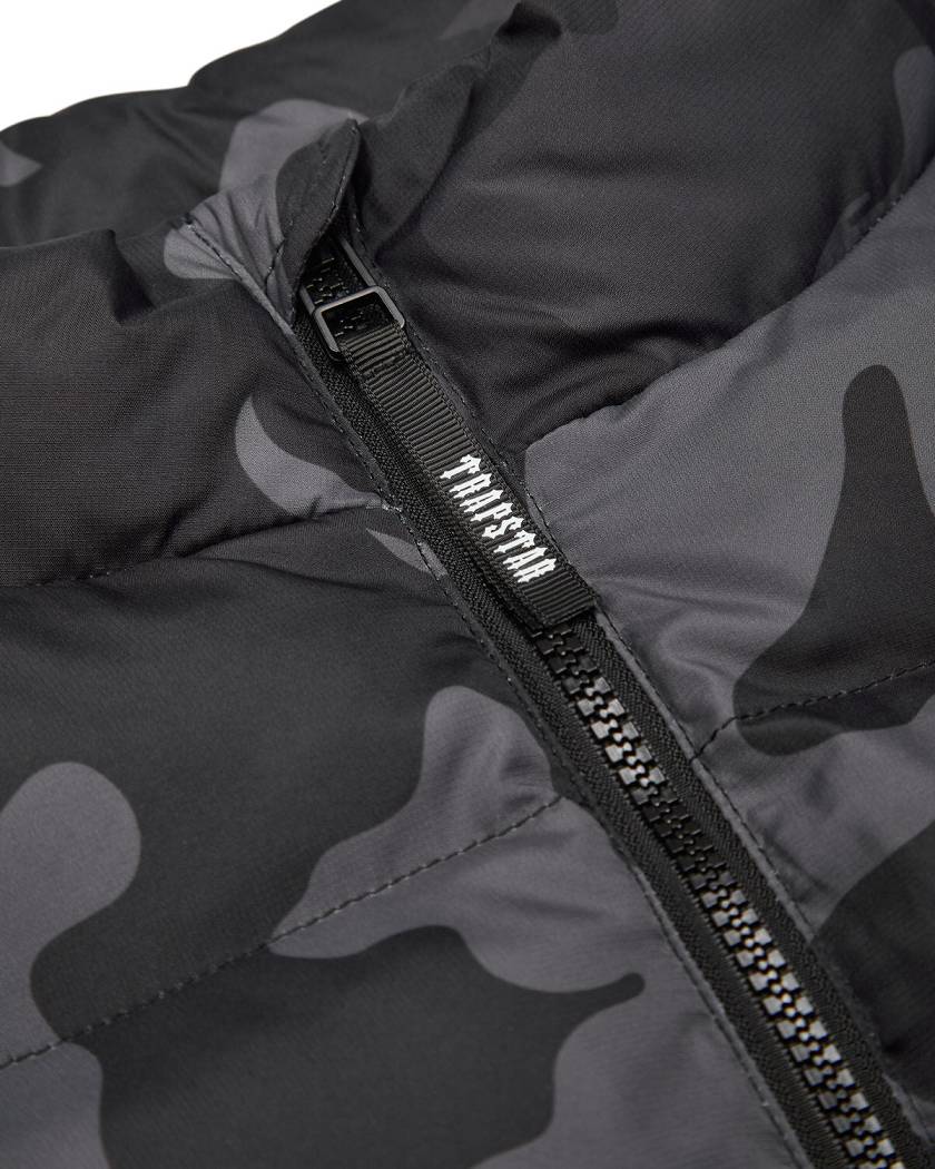 Trapstar London Foundation Gilet Šedé Maskáčové | TS-65447