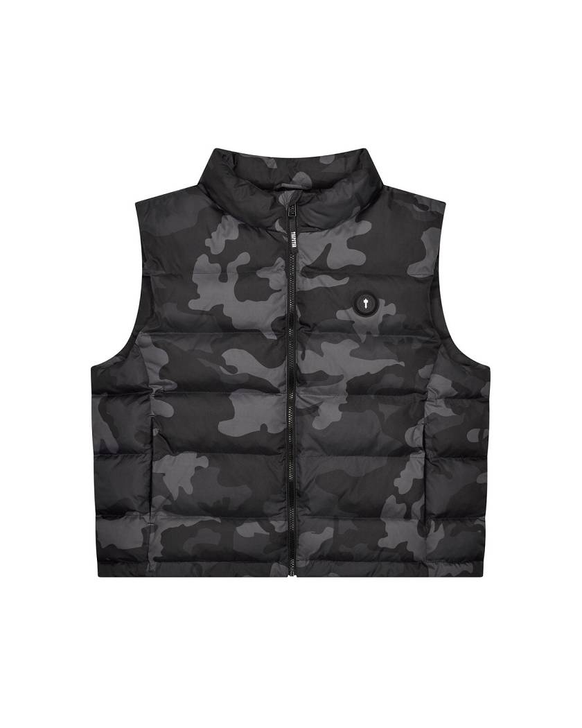 Trapstar London Foundation Gilet Šedé Maskáčové | TS-65447