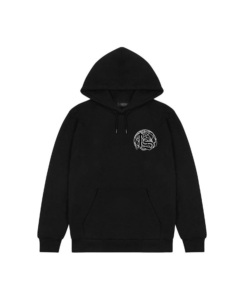 Trapstar London Global Takeover Print Hoodie Černé | TS-65352