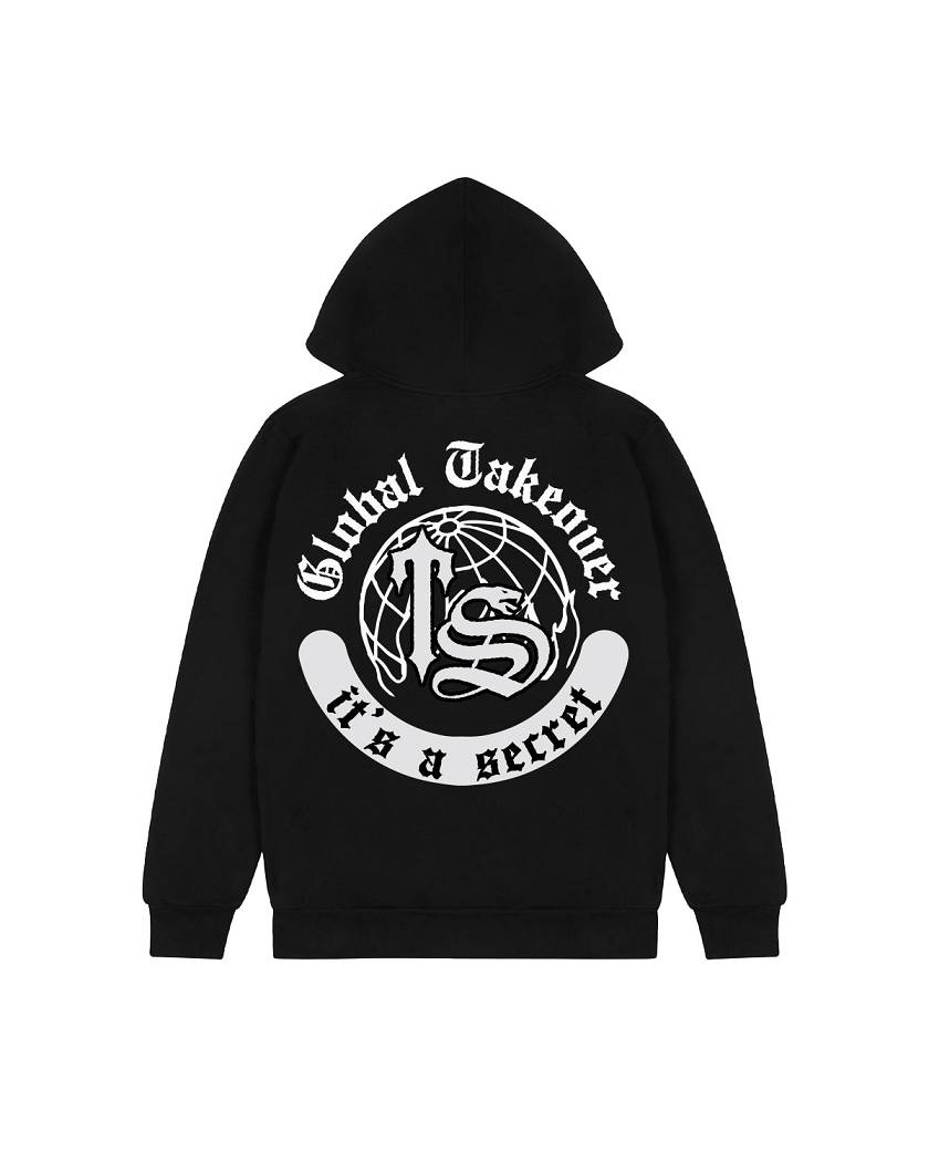 Trapstar London Global Takeover Print Hoodie Černé | TS-65352