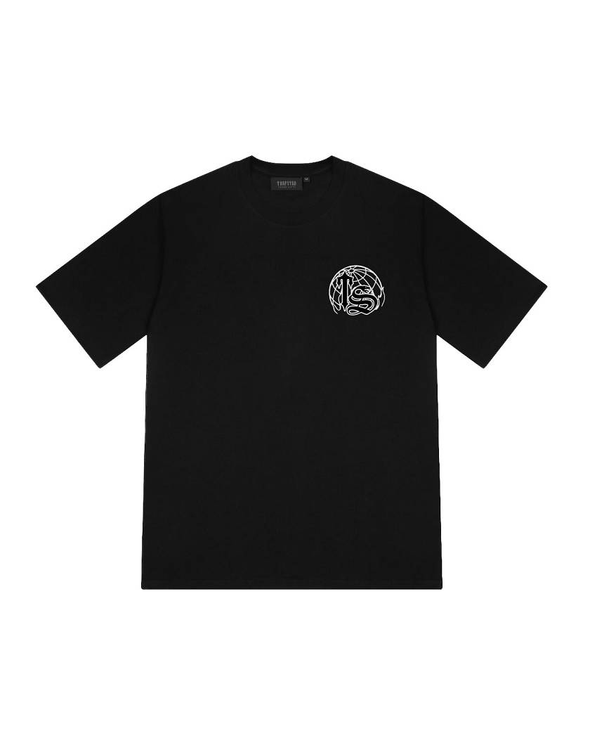 Trapstar London Global Takeover Print Tee Černé | TS-65253