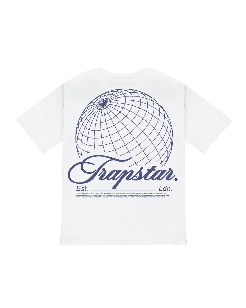 Trapstar London Global Tee Bílé | TS-65255
