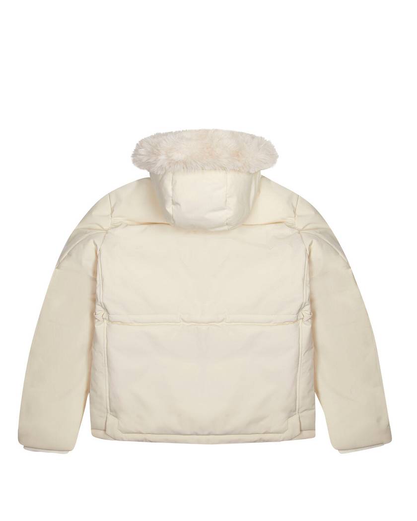 Trapstar London Hooded Irongate Parker Bílé | TS-65437