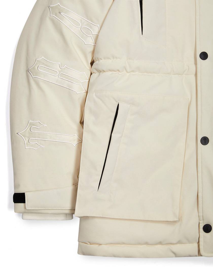 Trapstar London Hooded Irongate Parker Bílé | TS-65437