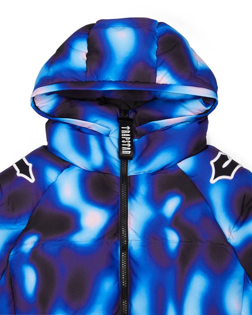 Trapstar London Hooded Irongate Sleeve Puffer Černé Blankyt | TS-65439