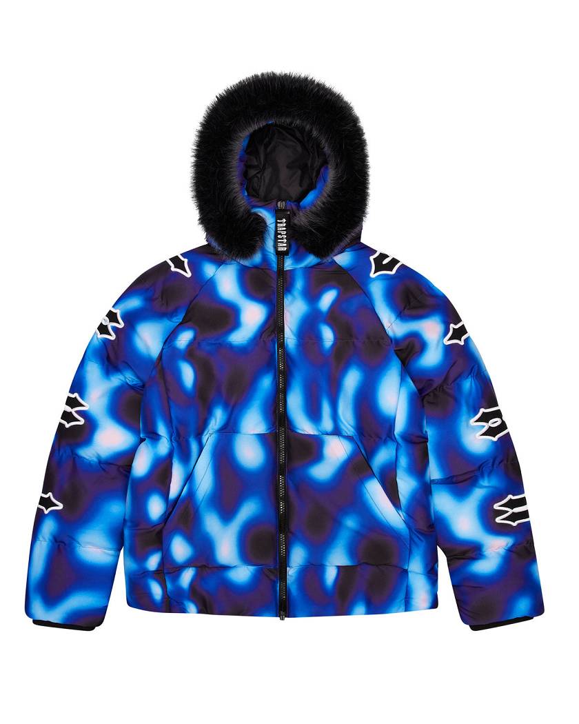 Trapstar London Hooded Irongate Sleeve Puffer Černé Blankyt | TS-65439
