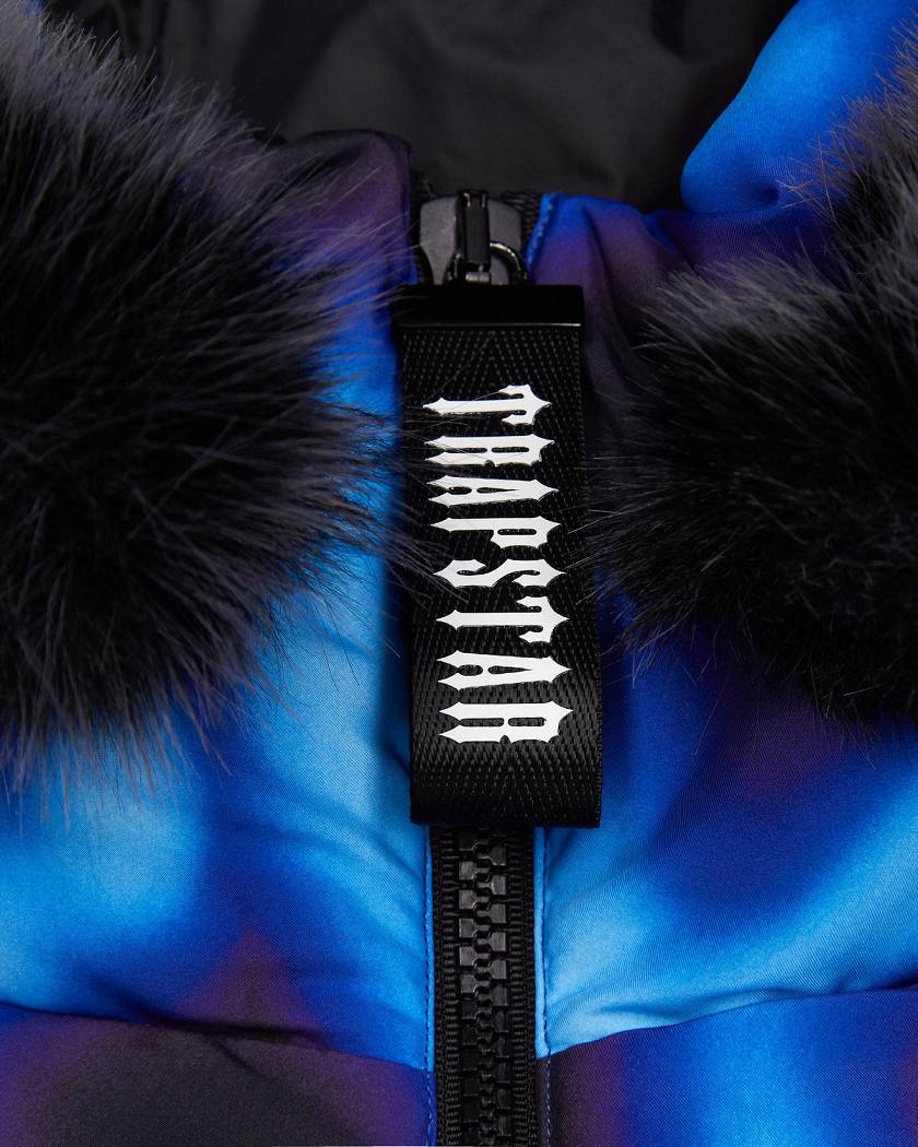 Trapstar London Hooded Irongate Sleeve Puffer Černé Blankyt | TS-65439