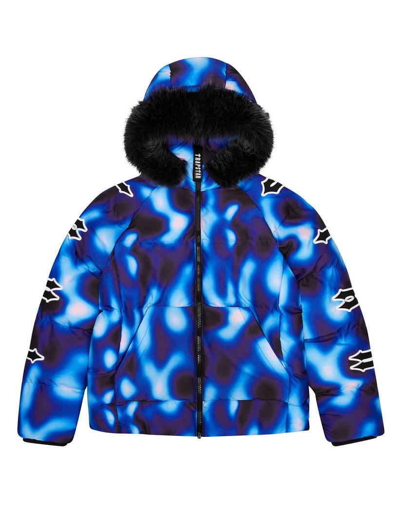 Trapstar London Hooded Irongate Sleeve Puffer Černé Blankyt | TS-65439