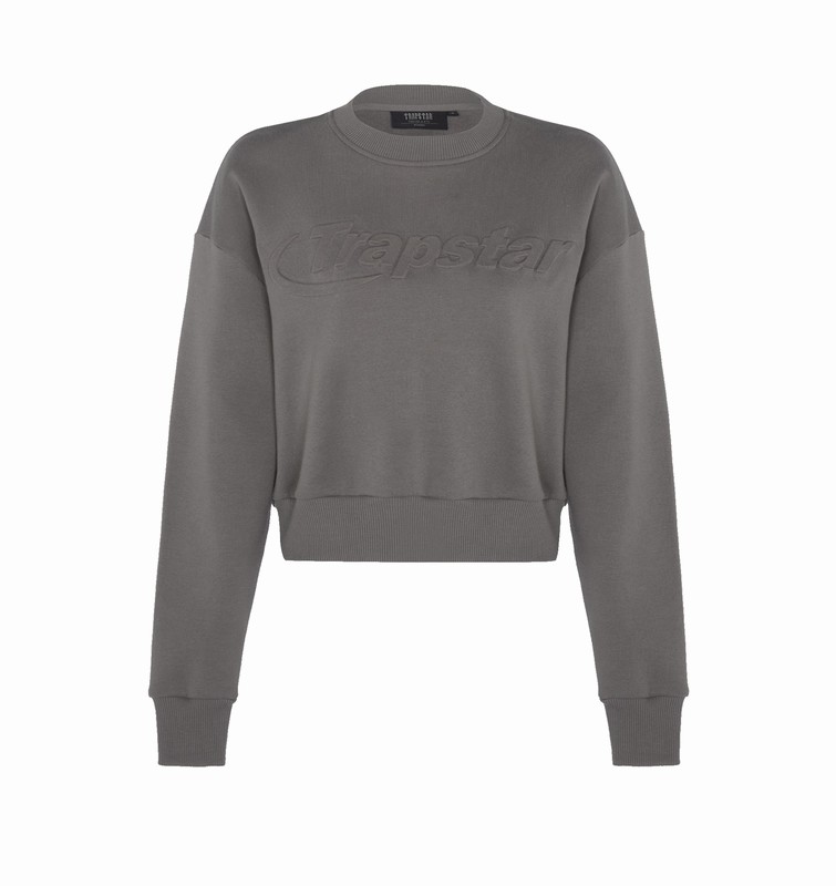 Trapstar London Hyperdrive Crewneck Šedé | TS-64793