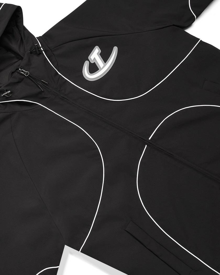 Trapstar London Hyperdrive Piped Windbreaker Černé | TS-65433