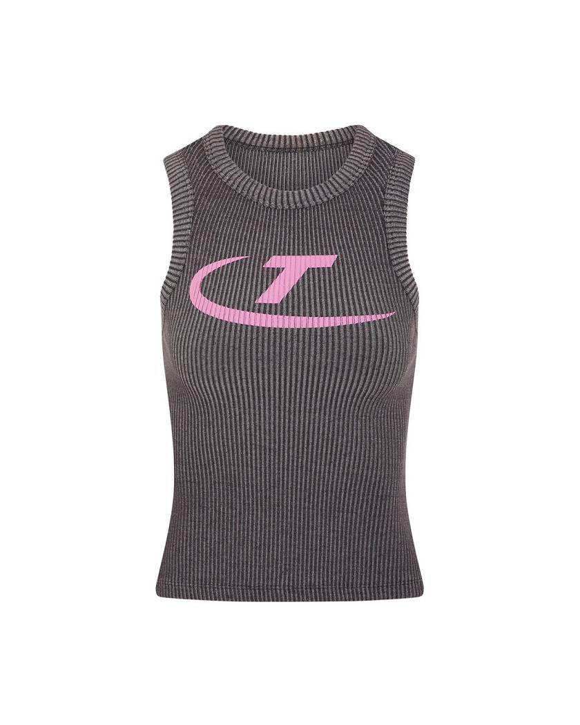 Trapstar London Hyperdrive Two Tone Vest Černé Růžové | TS-65120