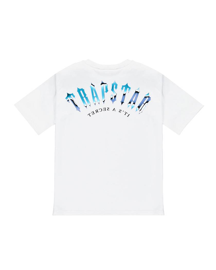 Trapstar London Irongate Arch It's A Secret Tee Bílé Tyrkysové | TS-65244