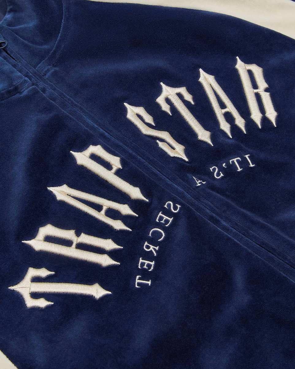 Trapstar London Irongate Arch Velour Tracksuit Tmavě Blankyt | TS-65374