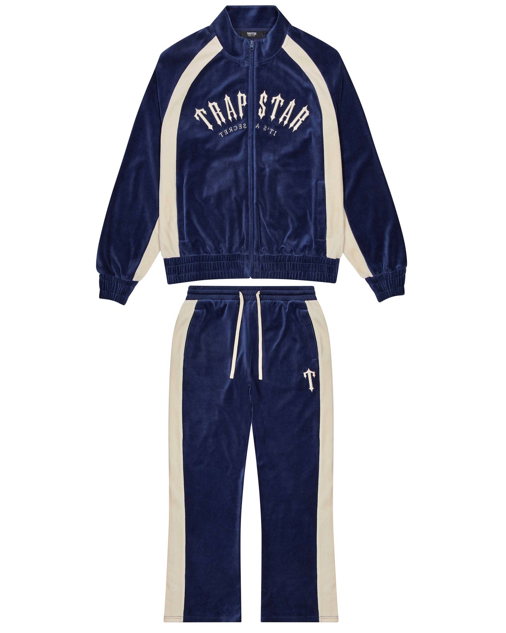 Trapstar London Irongate Arch Velour Tracksuit Tmavě Blankyt | TS-65374