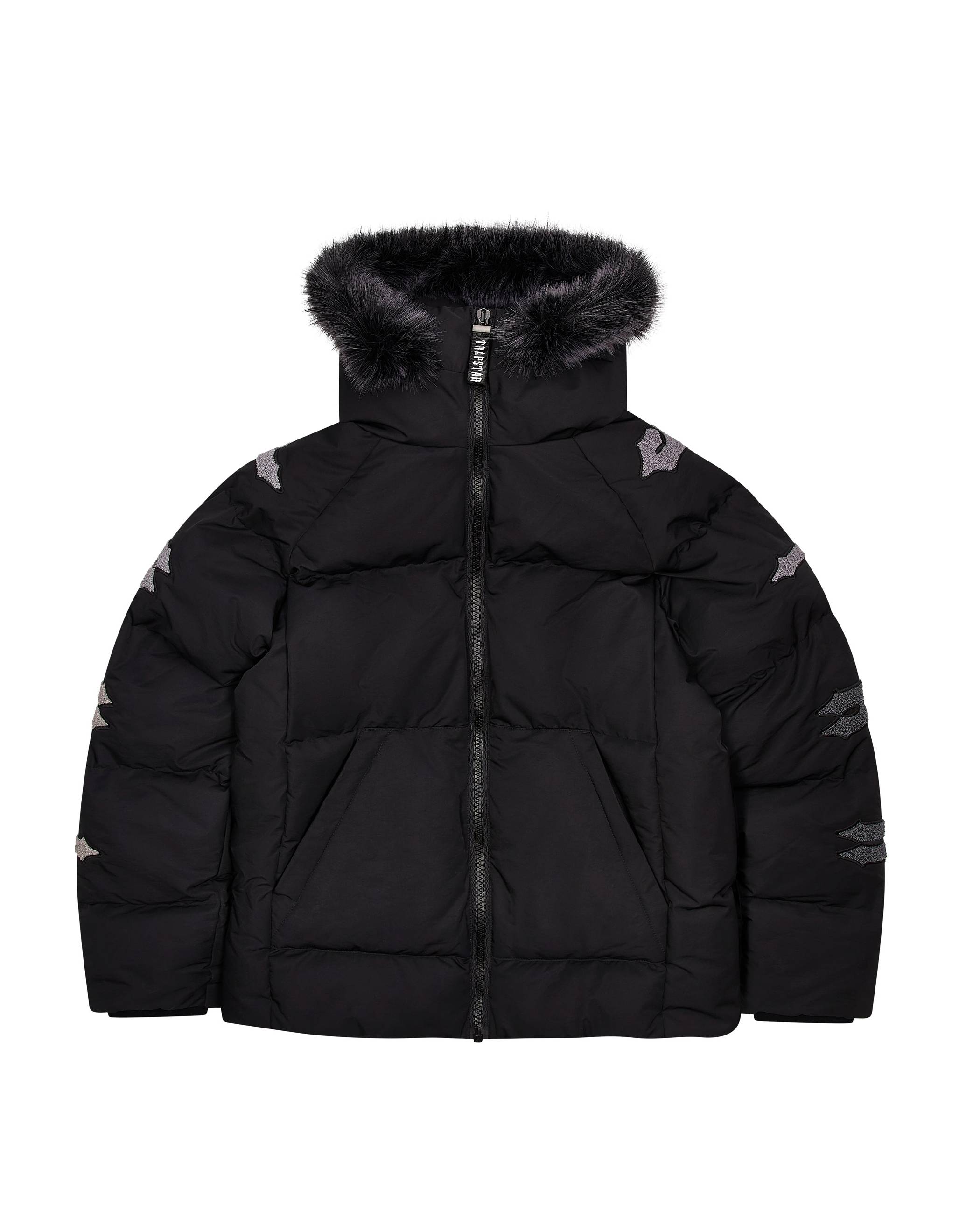 Trapstar London Irongate Chenille Sleeve Puffer Černé | TS-65430