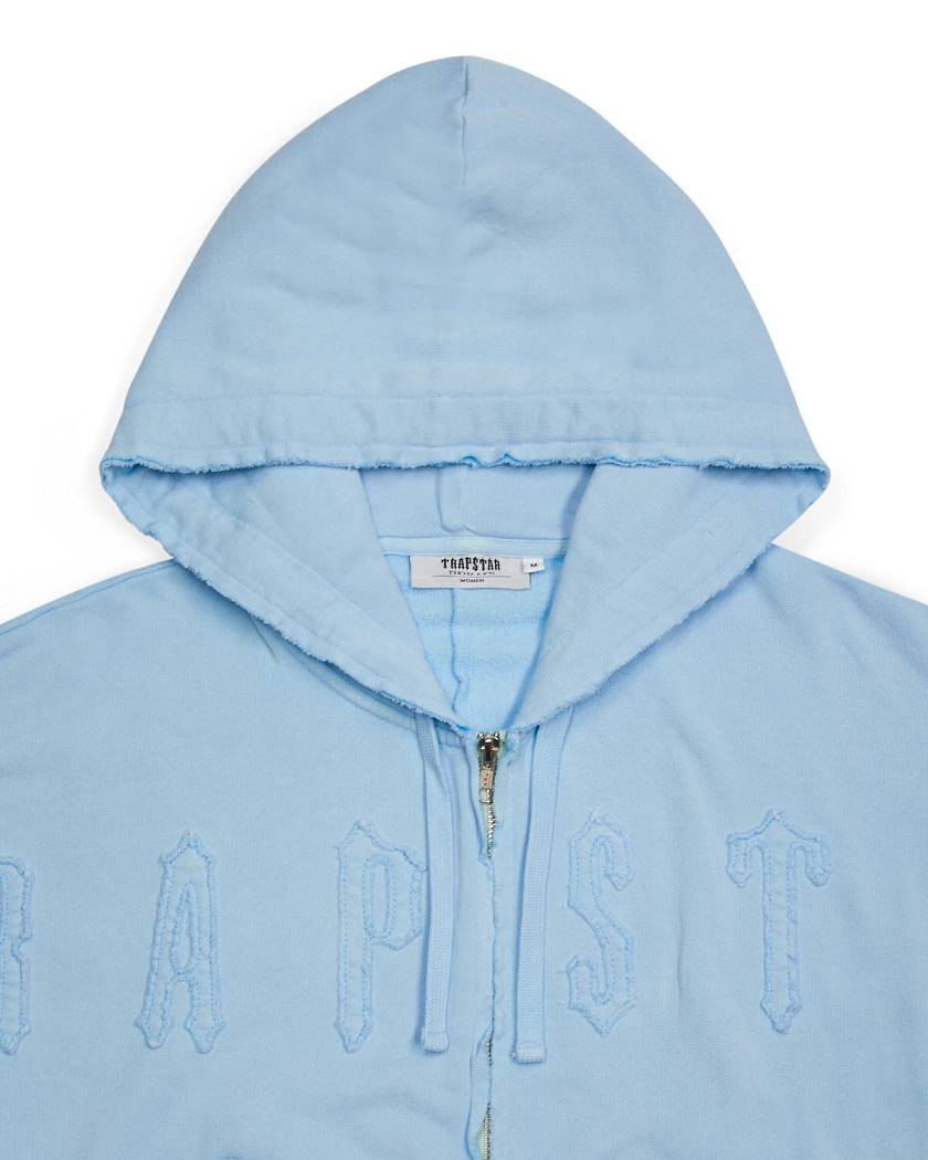 Trapstar London Irongate Cropped Batwing Zip Hoodie Blankyt | TS-65143