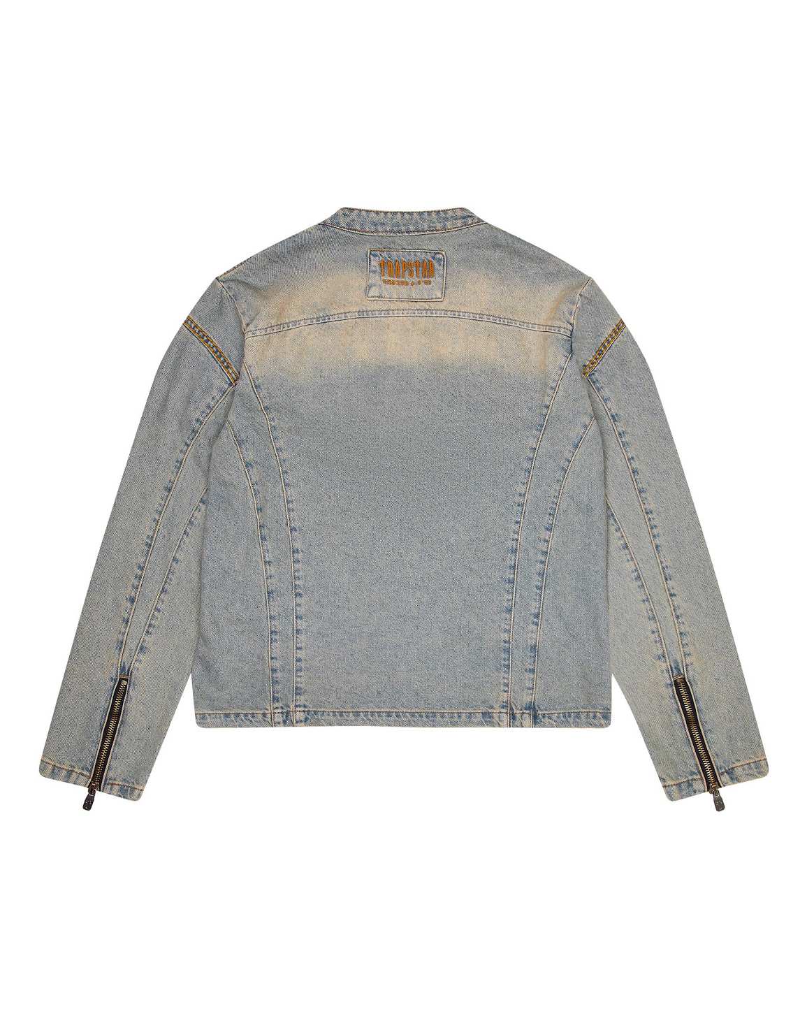 Trapstar London Irongate Denim Motocross Jacket Blankyt | TS-65459
