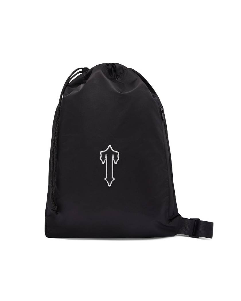Trapstar London Irongate Drawstring Bag Černé Bílé | TS-65176