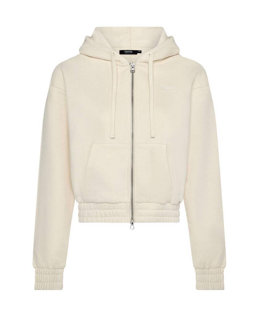 Trapstar London Irongate Hoodie with Silicone Badge Bílé | TS-65144