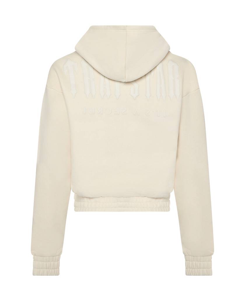 Trapstar London Irongate Hoodie with Silicone Badge Bílé | TS-65144