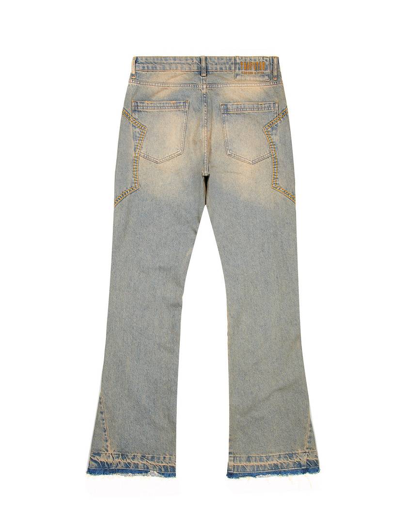 Trapstar London Irongate Panel Denim Jeans Blankyt | TS-65316