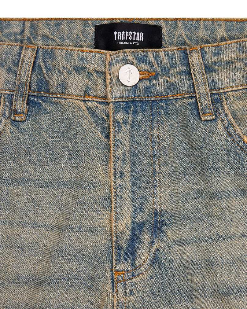 Trapstar London Irongate Panel Denim Jeans Blankyt | TS-65316