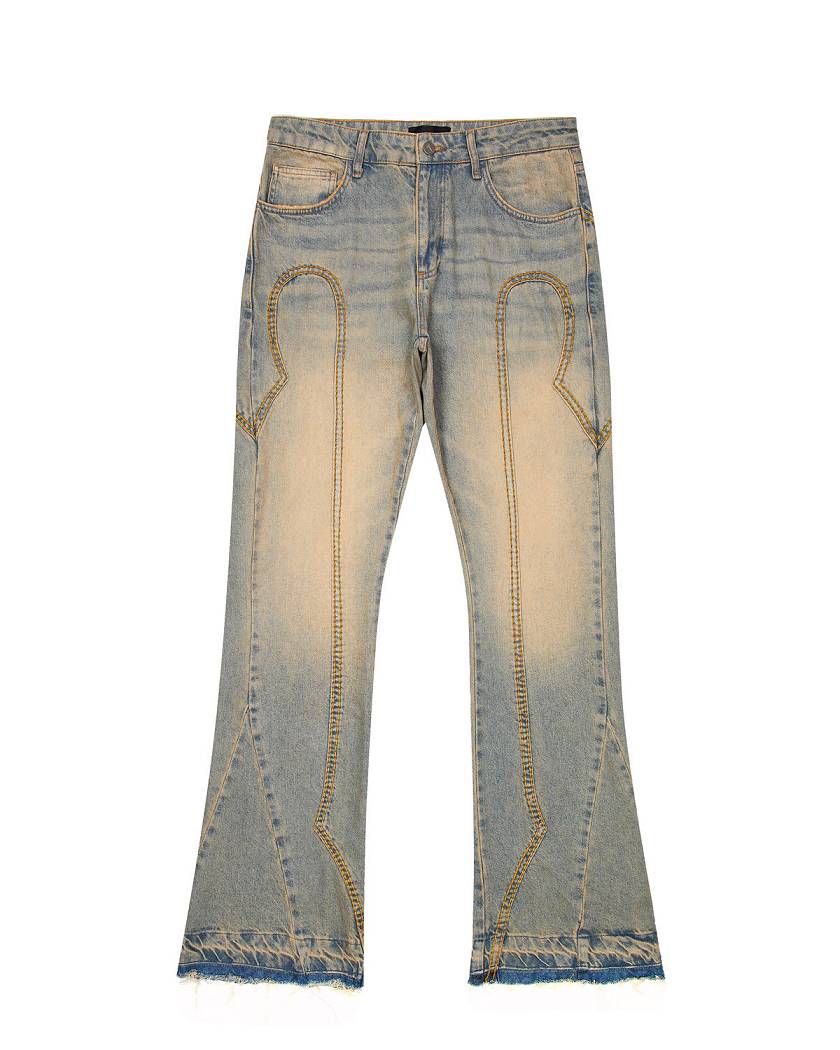 Trapstar London Irongate Panel Denim Jeans Blankyt | TS-65316