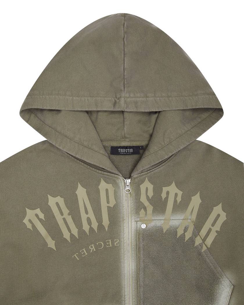 Trapstar London Irongate Rivet 2.0 Tracksuit Olivy Zelené | TS-65397