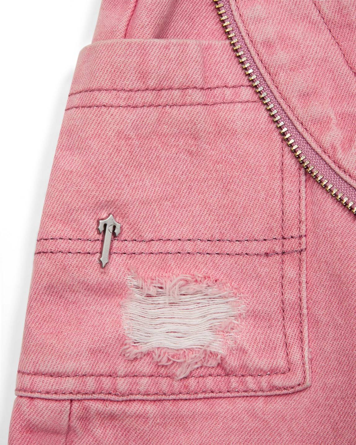Trapstar London Irongate T Denim Zip Detail Mini Skirt Růžové | TS-65101