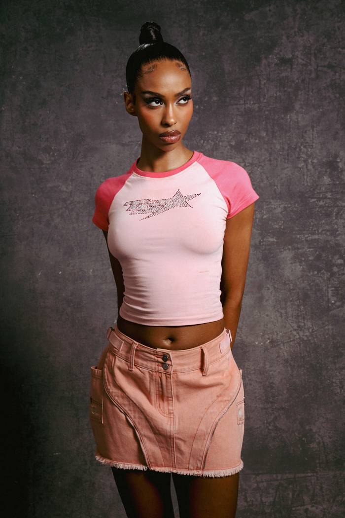 Trapstar London Irongate T Denim Zip Detail Mini Skirt Růžové | TS-65101