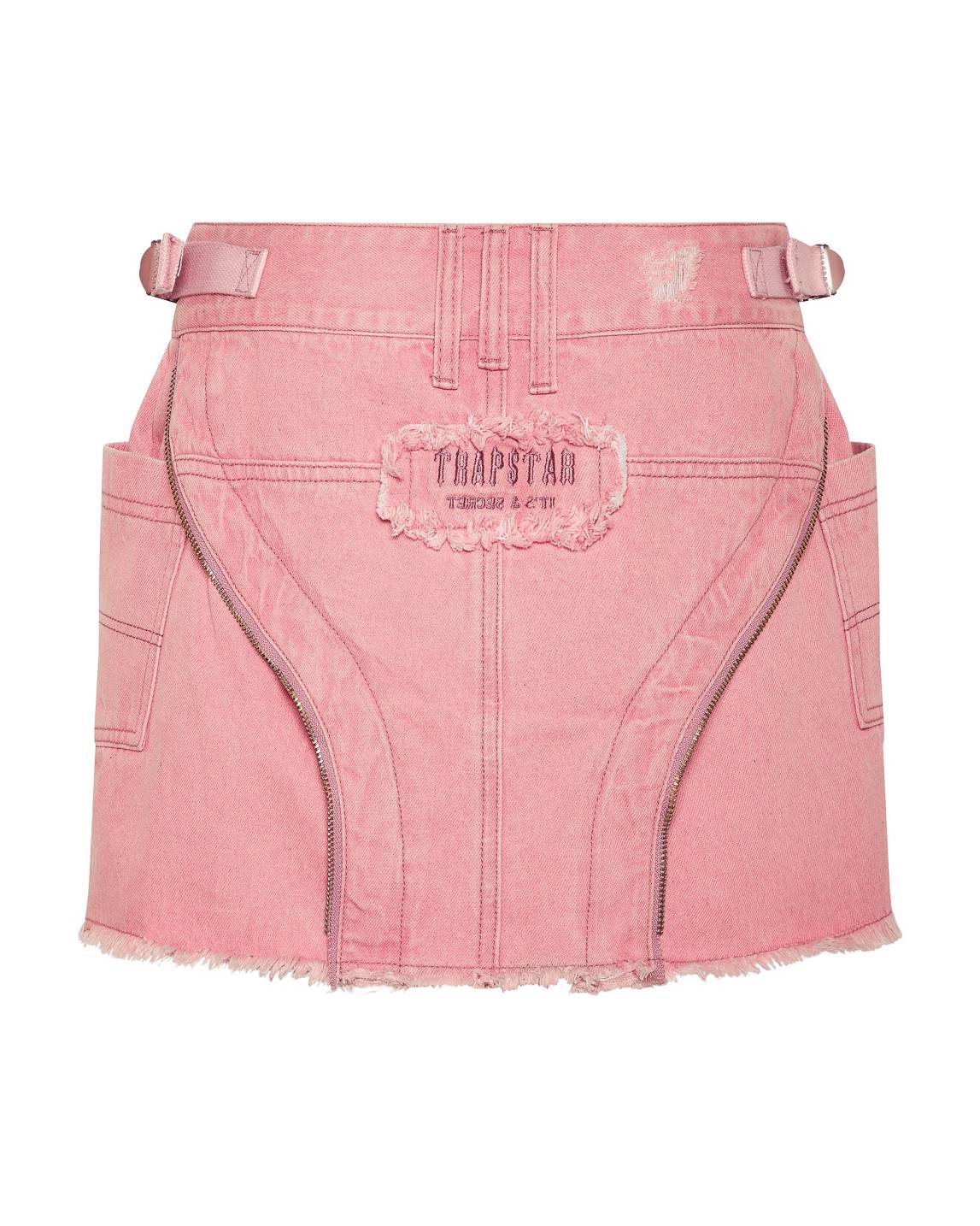 Trapstar London Irongate T Denim Zip Detail Mini Skirt Růžové | TS-65101