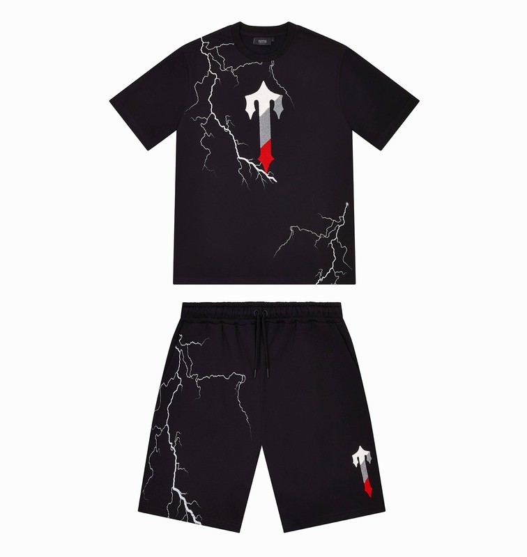 Trapstar London Irongate T Lightning Shorts Černé | TS-64924