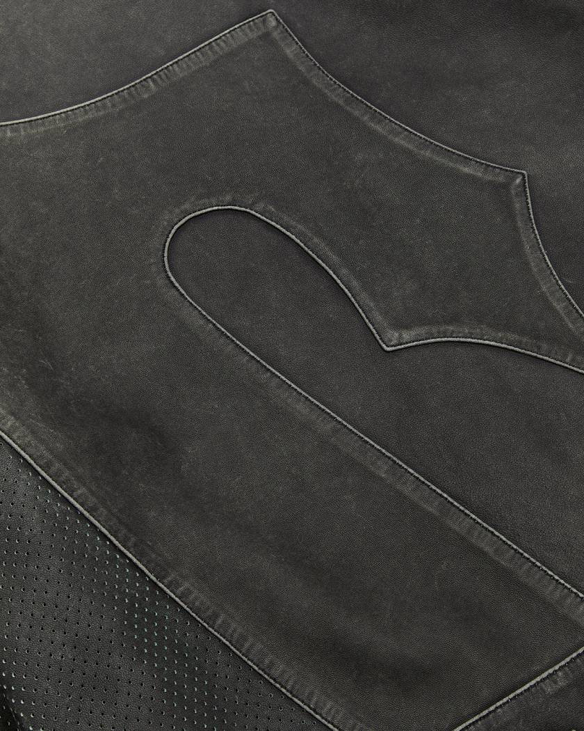 Trapstar London Irongate T Panel Leather Biker Jacket Černé | TS-65457