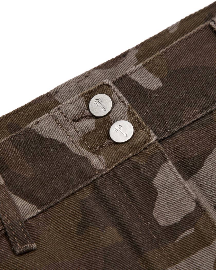 Trapstar London Irongate T Womens Denim Zip Detail Mini Skirt Hnědé Maskáčové | TS-65099