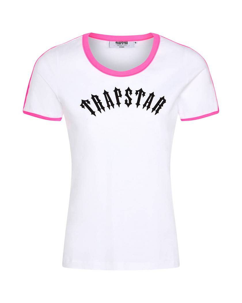 Trapstar London Irongate Tee Bílé Růžové | TS-65131