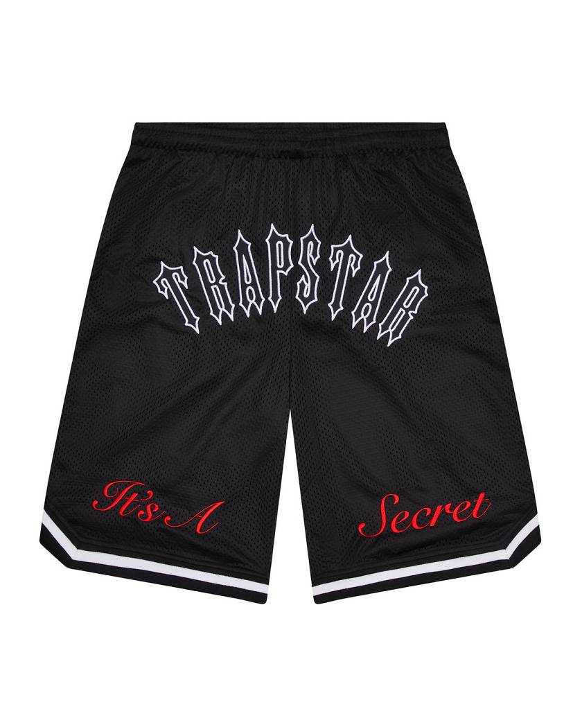 Trapstar London It's A Secret Irongate Arch Shorts Černé | TS-65297