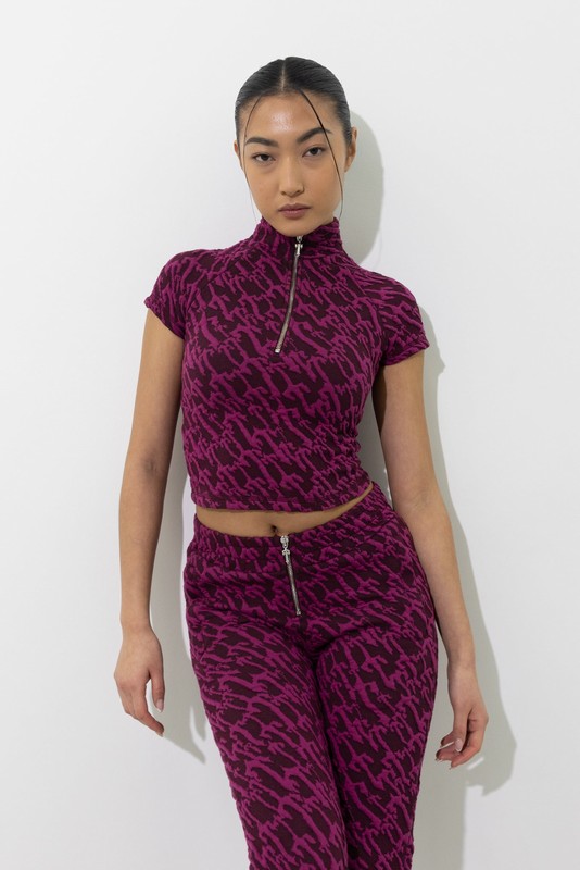 Trapstar London Jacquard Fitted Vínové Růžové | TS-64785