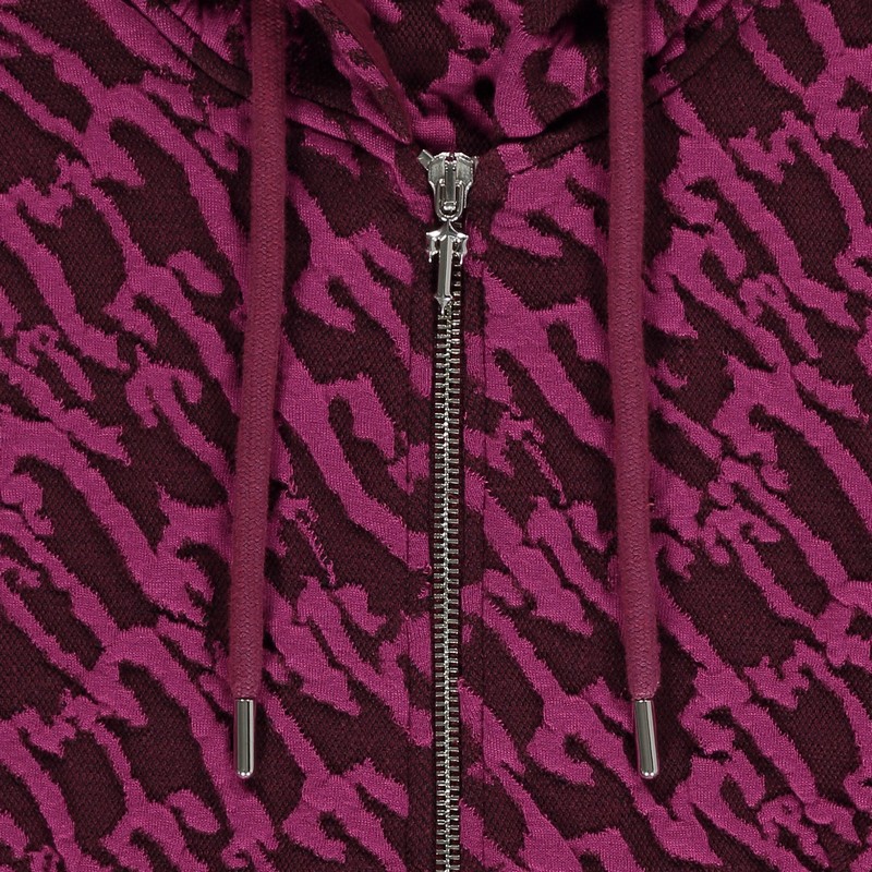 Trapstar London Jacquard Fitted Zip Vínové Růžové | TS-64786