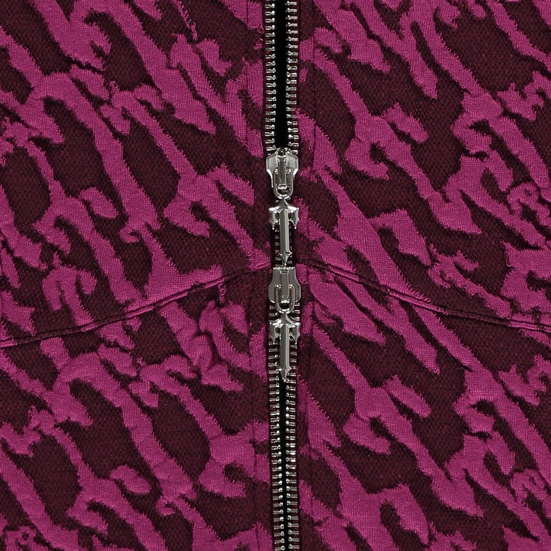 Trapstar London Jacquard Fitted Zip Vínové Růžové | TS-64786