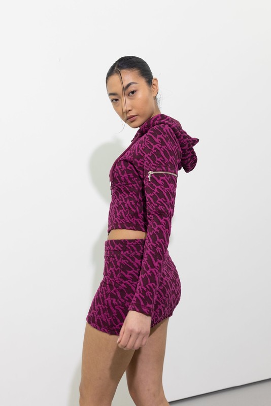 Trapstar London Jacquard Mini Vínové Růžové | TS-64783