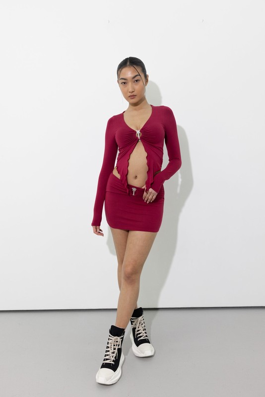 Trapstar London Long Sleeve Wing Červené | TS-64782