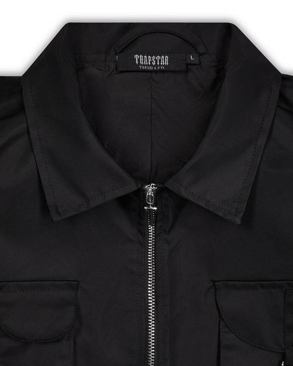 Trapstar London Nylon Twill Coach Jacket Černé | TS-65461